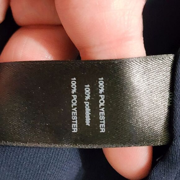 WHBM top Navy sheer asymmetrical layered tiered long sleeve Whimsigoth Fairy 8 - Picture 5 of 6